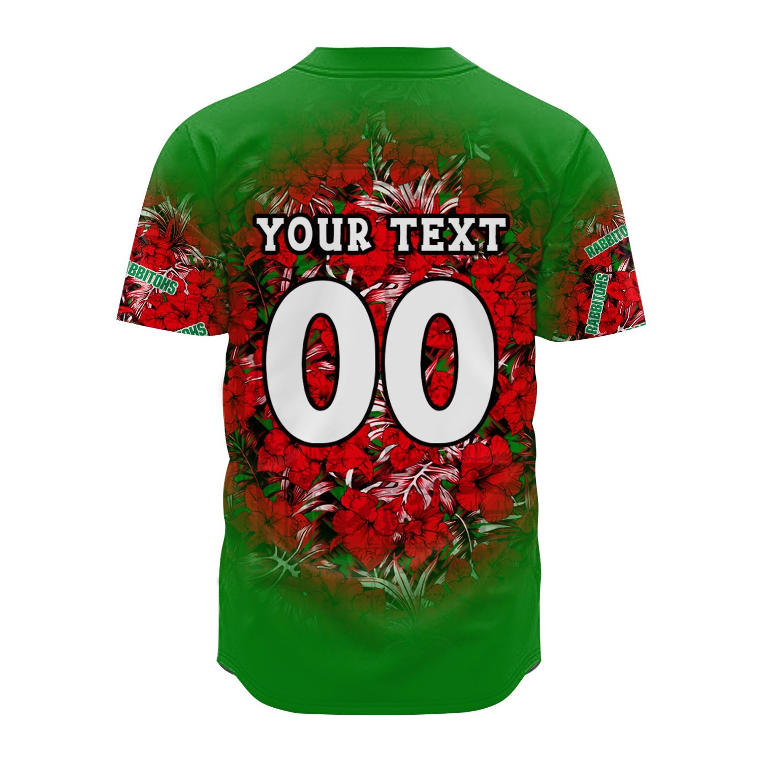 south-sydney-rabbitohs-baseball-jersey-polynesian-hibiscus-tropical-vintage-nrl