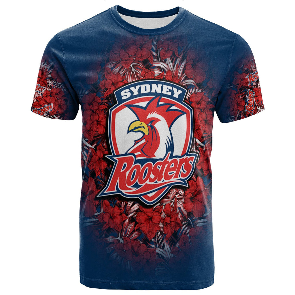sydney-roosters-t-shirt-polynesian-hibiscus-tropical-vintage-nrl