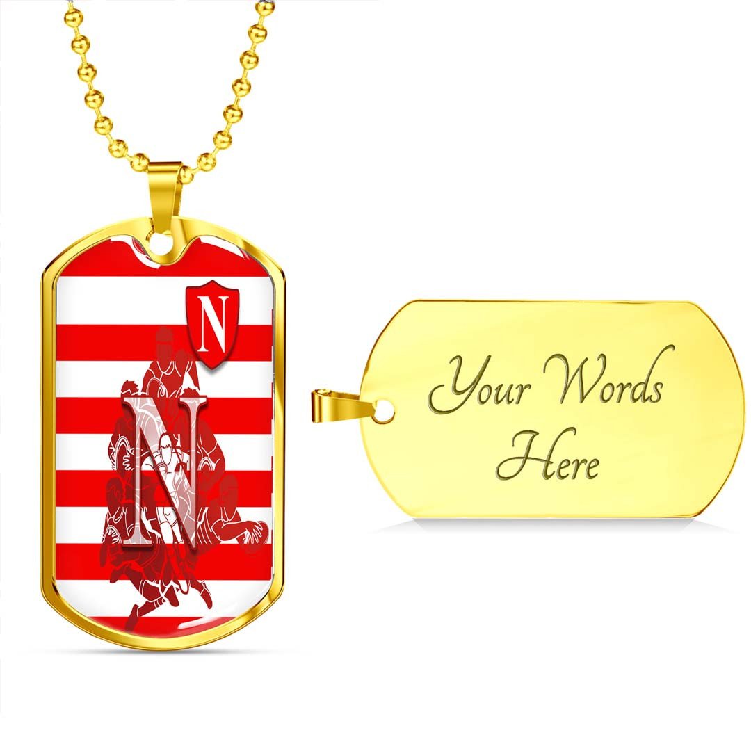 Vibe Hoodie Dog Tag - (Custom) Newcastle Rebels Rugby - Rugby Team Dog Tag