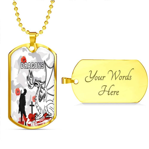 Vibe Hoodie Dog Tag - St. George Illawarra Dragons Anzac Day New - Rugby Team Dog Tag