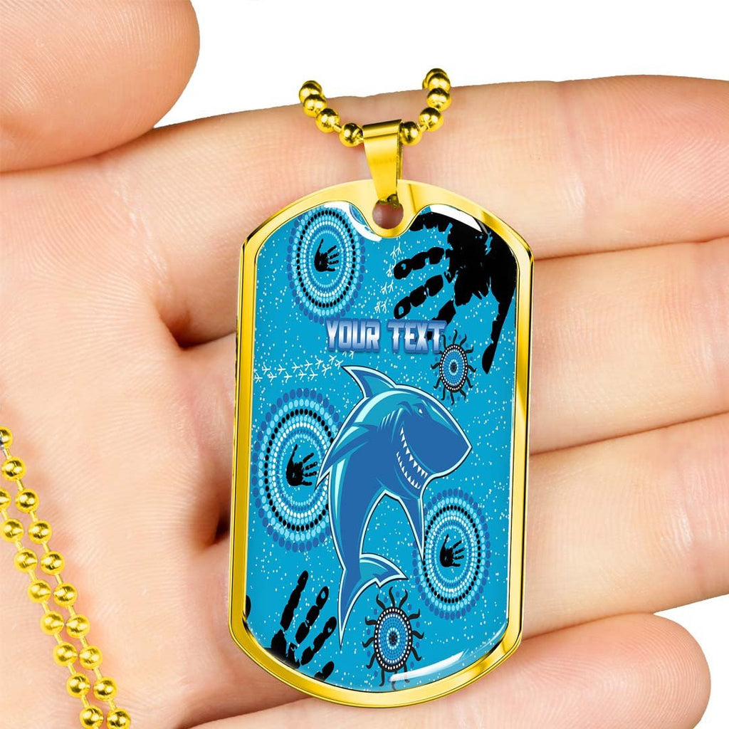 Vibe Hoodie Dog Tag - (Custom) Cronulla-Sutherland Sharks - Rugby Team Dog Tag