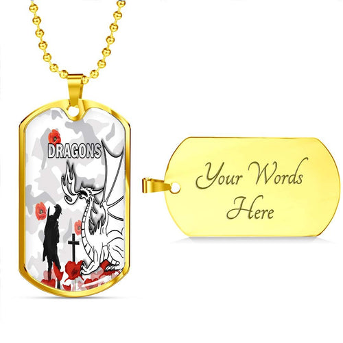 Vibe Hoodie Dog Tag - (Custom) St. George Illawarra Dragons Anzac Day New - Rugby Team Dog Tag
