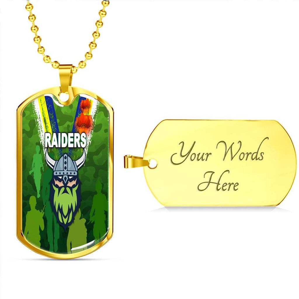 Vibe Hoodie Dog Tag - Canberra Raiders Anzac Day - Rugby Team Dog Tag