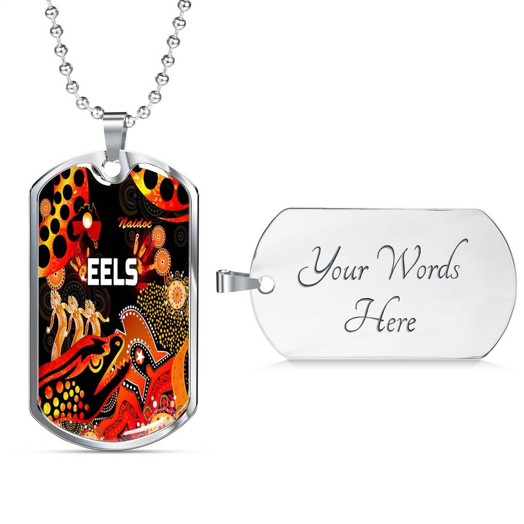 Vibe Hoodie Dog Tag - Parramatta Eels Indigenous Naidoc Black - Rugby Team Dog Tag