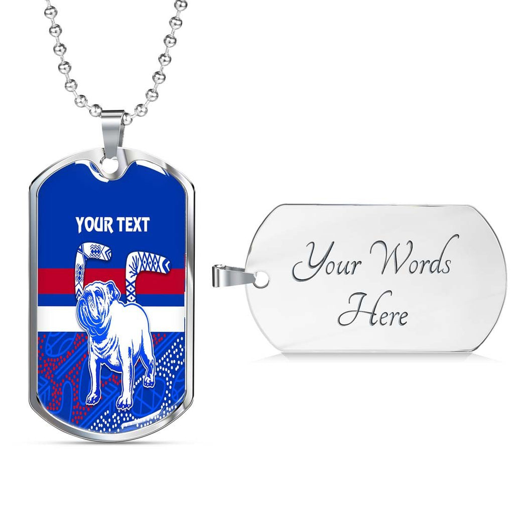 Vibe Hoodie Dog Tag - (Custom) Canterbury-Bankstown Bulldogs Special Indigenous - Rugby Team Dog Tag