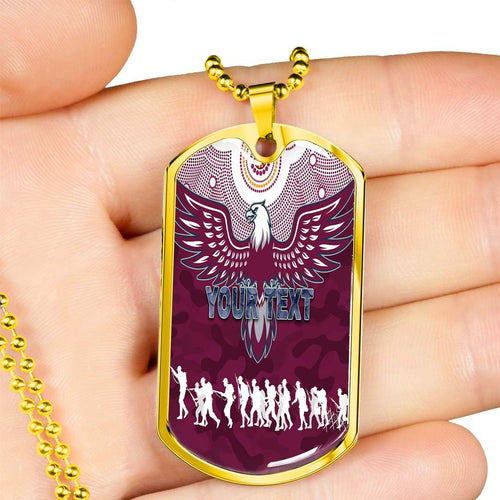 Vibe Hoodie Dog Tag - (Custom) Manly-Warringah Sea Eagles Aboriginal Anzac - Rugby Team Dog Tag