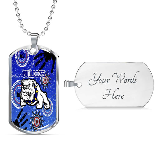 Vibe Hoodie Dog Tag - Canterbury-Bankstown Bulldogs Indigenous Victorian Vibes - Rugby Team Dog Tag