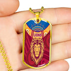 Vibe Hoodie Dog Tag - Brisbane Broncos Simple Style - Rugby Team Dog Tag