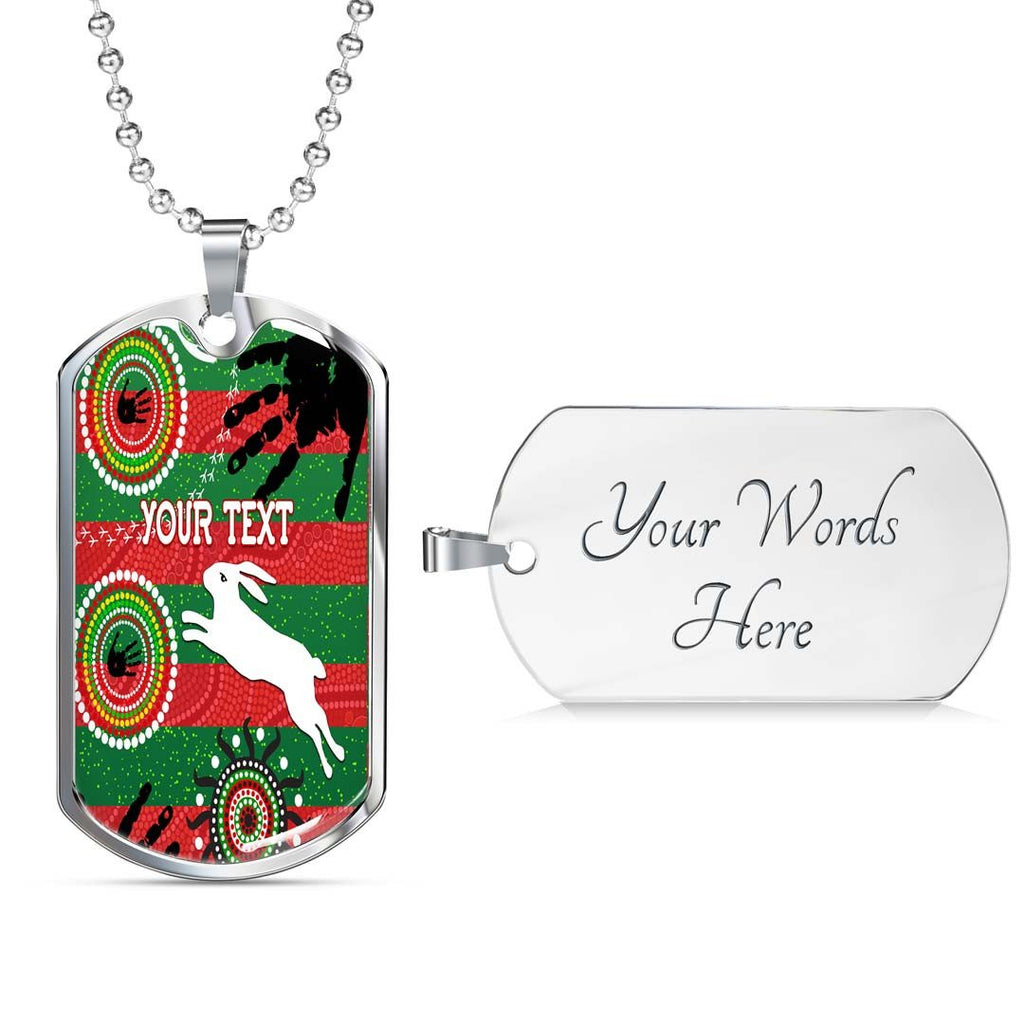 Vibe Hoodie Dog Tag - (Custom) South Sydney Rabbitohs Indigenous Naidoc - Rugby Team Dog Tag