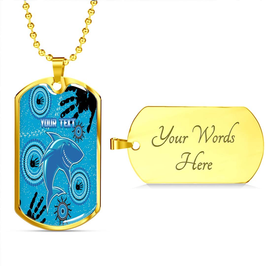 Vibe Hoodie Dog Tag - (Custom) Cronulla-Sutherland Sharks - Rugby Team Dog Tag