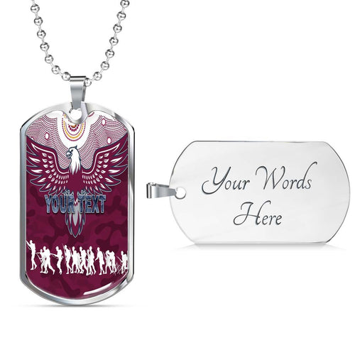 Vibe Hoodie Dog Tag - (Custom) Manly-Warringah Sea Eagles Aboriginal Anzac - Rugby Team Dog Tag