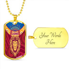 Vibe Hoodie Dog Tag - Brisbane Broncos Simple Style - Rugby Team Dog Tag
