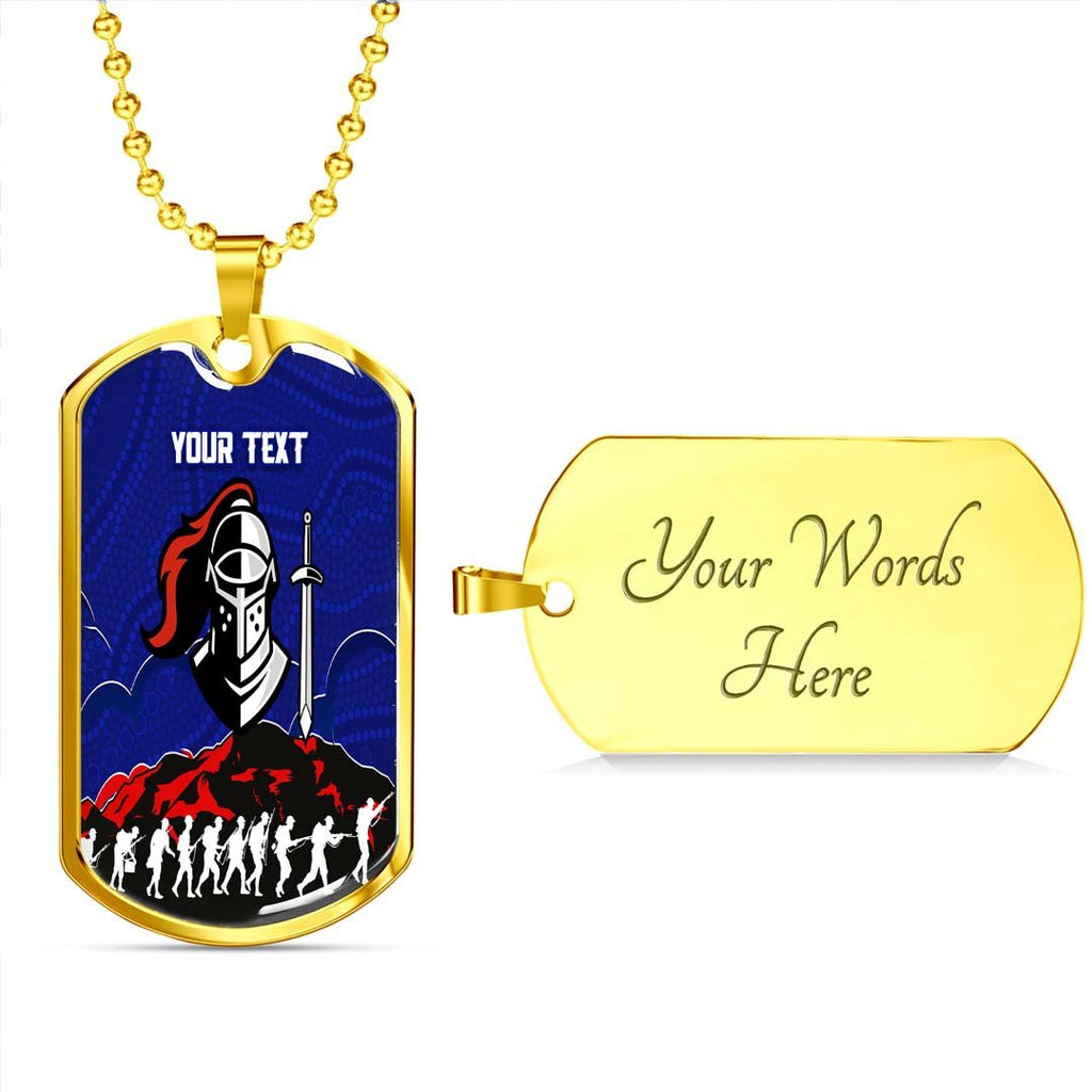 Vibe Hoodie Dog Tag - (Custom) Newcastle Knights Anzac Day - Rugby Team Dog Tag