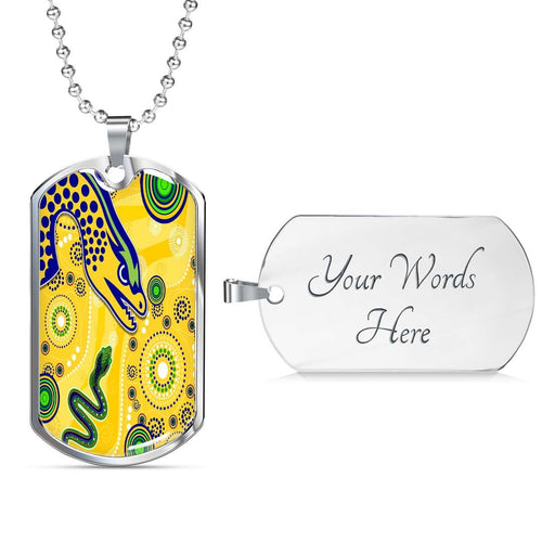 Vibe Hoodie Dog Tag - Parramatta Eels Indigenous Yellow - Rugby Team Dog Tag
