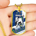 Vibe Hoodie Dog Tag - Canterbury-Bankstown Bulldogs Grunge Indigenous - Rugby Team Dog Tag