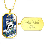 Vibe Hoodie Dog Tag - Canterbury-Bankstown Bulldogs Grunge Indigenous - Rugby Team Dog Tag