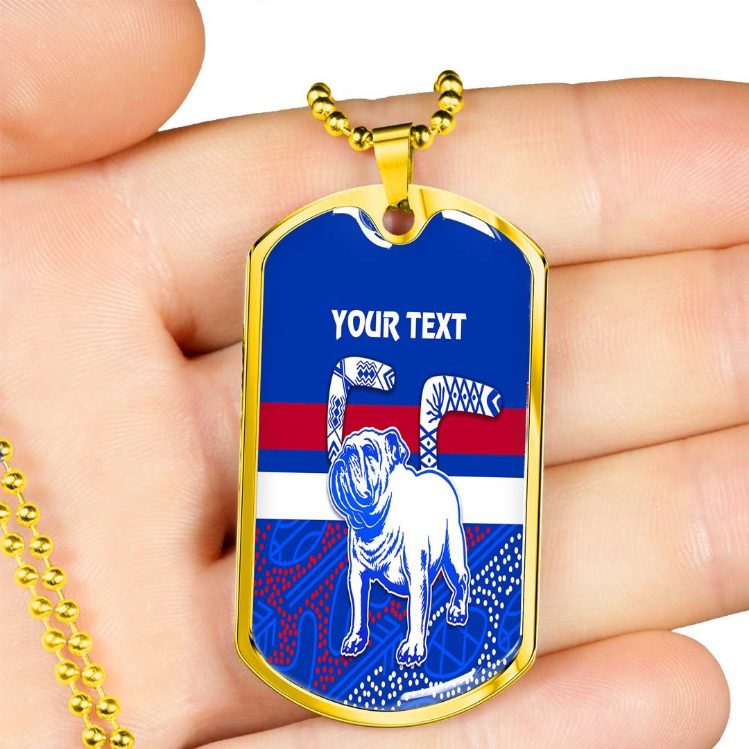 Vibe Hoodie Dog Tag - (Custom) Canterbury-Bankstown Bulldogs Special Indigenous - Rugby Team Dog Tag
