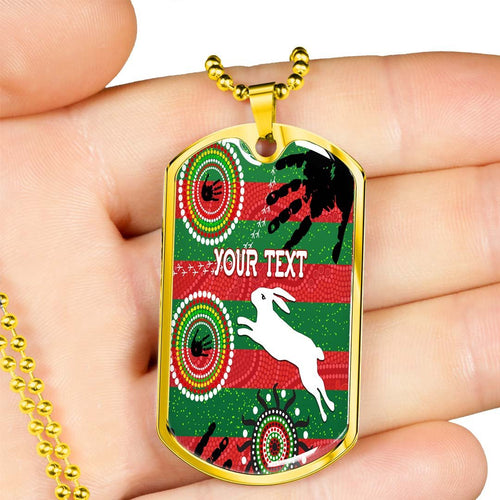 Vibe Hoodie Dog Tag - (Custom) South Sydney Rabbitohs Indigenous Naidoc - Rugby Team Dog Tag