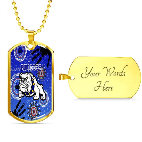 Vibe Hoodie Dog Tag - Canterbury-Bankstown Bulldogs Indigenous Victorian Vibes - Rugby Team Dog Tag