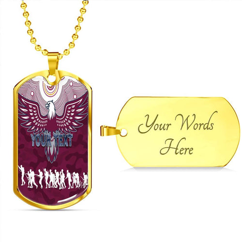 Vibe Hoodie Dog Tag - (Custom) Manly-Warringah Sea Eagles Aboriginal Anzac - Rugby Team Dog Tag