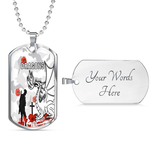 Vibe Hoodie Dog Tag - St. George Illawarra Dragons Anzac Day New - Rugby Team Dog Tag