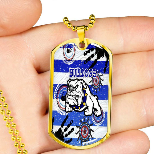 Vibe Hoodie Dog Tag - Canterbury-Bankstown Bulldogs Indigenous Victorian Vibes Version 2.0 - Rugby Team Dog Tag