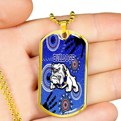 Vibe Hoodie Dog Tag - Canterbury-Bankstown Bulldogs Indigenous Victorian Vibes - Rugby Team Dog Tag