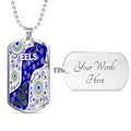 Vibe Hoodie Dog Tag - (Custom) Parramatta Eels Naidoc Blue Version - Rugby Team Dog Tag