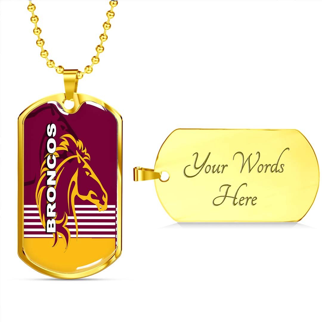 Vibe Hoodie Dog Tag - Brisbane Broncos - Rugby Team Dog Tag
