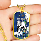 Vibe Hoodie Dog Tag - (Custom) Canterbury-Bankstown Bulldogs Grunge Indigenous - Rugby Team Dog Tag