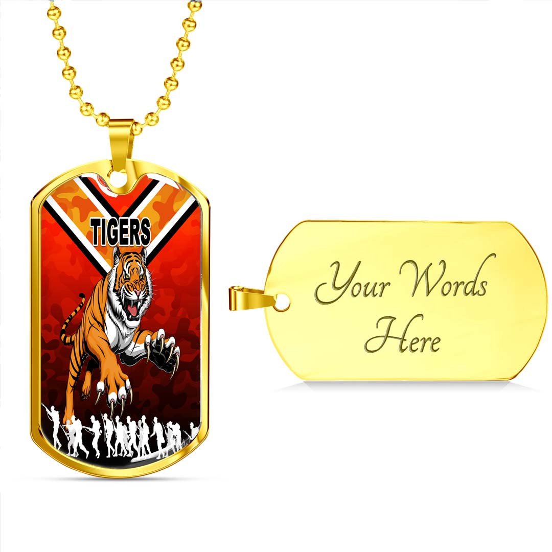 Vibe Hoodie Dog Tag - (Custom) Wests Tigers - Rugby Team Dog Tag