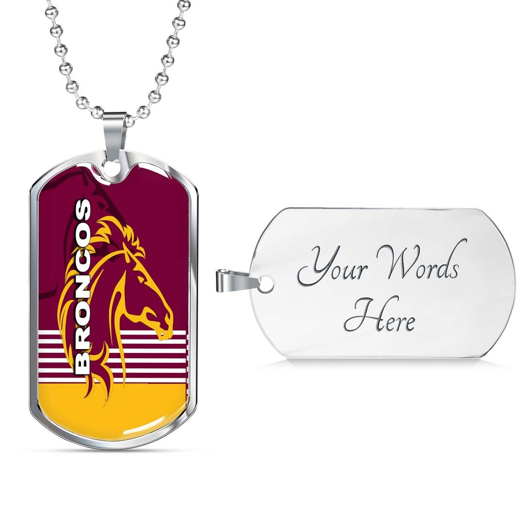 Vibe Hoodie Dog Tag - Brisbane Broncos - Rugby Team Dog Tag