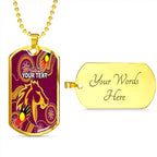 Vibe Hoodie Dog Tag - (Custom) Brisbane Broncos Indigenous Naidoc New - Rugby Team Dog Tag