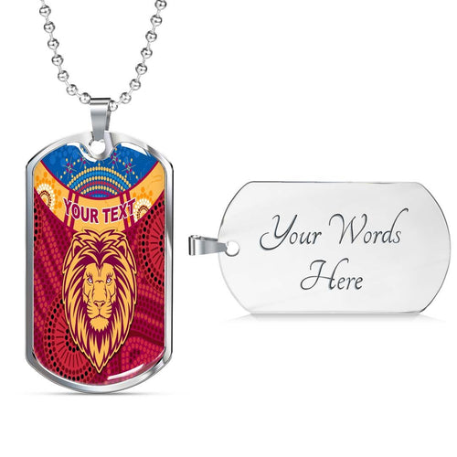 Vibe Hoodie Dog Tag - (Custom) Brisbane Broncos Simple Style - Rugby Team Dog Tag
