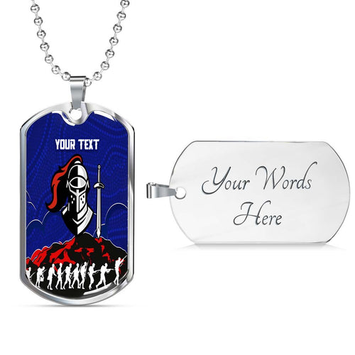 Vibe Hoodie Dog Tag - (Custom) Newcastle Knights Anzac Day - Rugby Team Dog Tag
