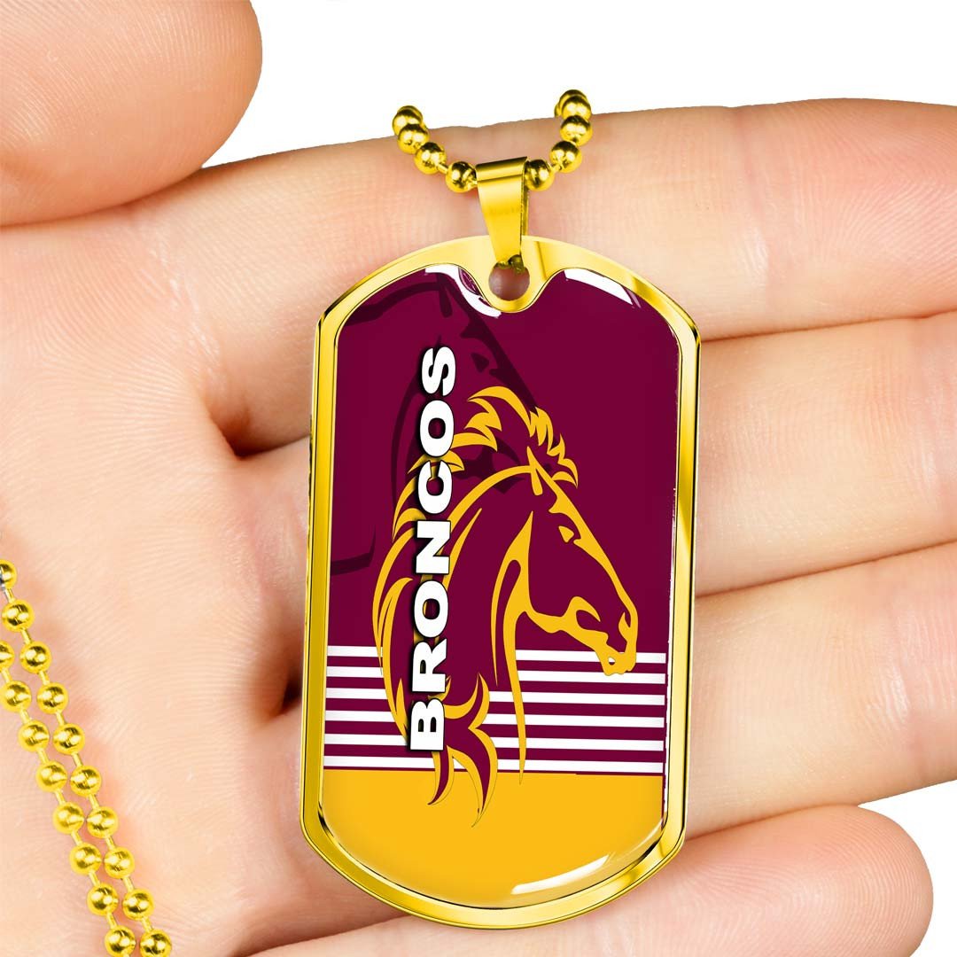 Vibe Hoodie Dog Tag - Brisbane Broncos - Rugby Team Dog Tag