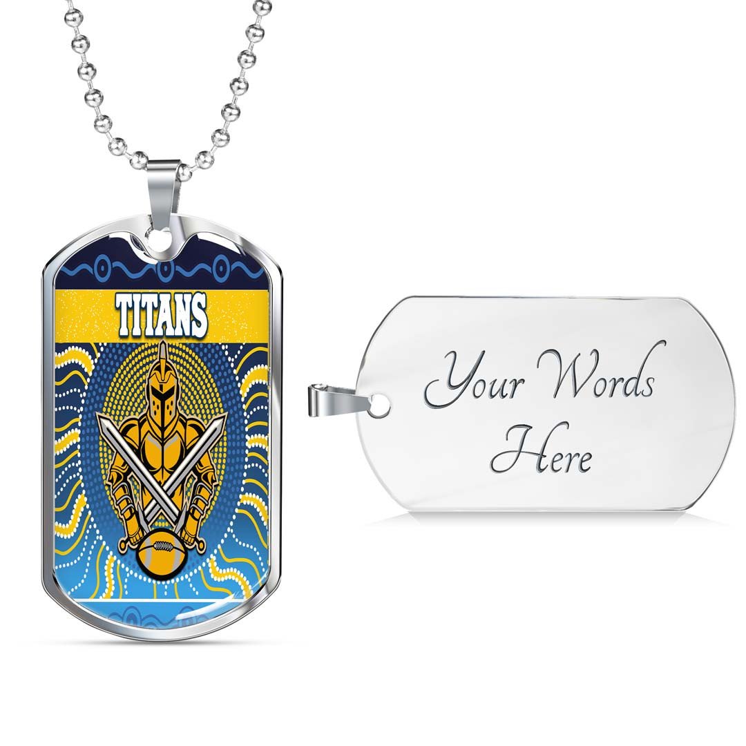 Vibe Hoodie Dog Tag - Gold Coast Titans Naidoc New - Rugby Team Dog Tag
