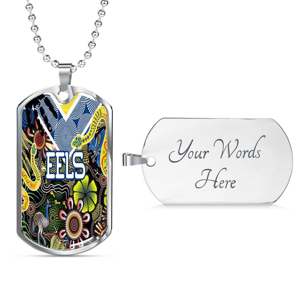 Vibe Hoodie Dog Tag - Parramatta Eels Indigenous Naidoc Royal - Rugby Team Dog Tag
