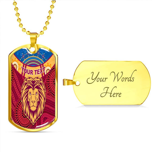 Vibe Hoodie Dog Tag - (Custom) Brisbane Broncos Simple Style - Rugby Team Dog Tag