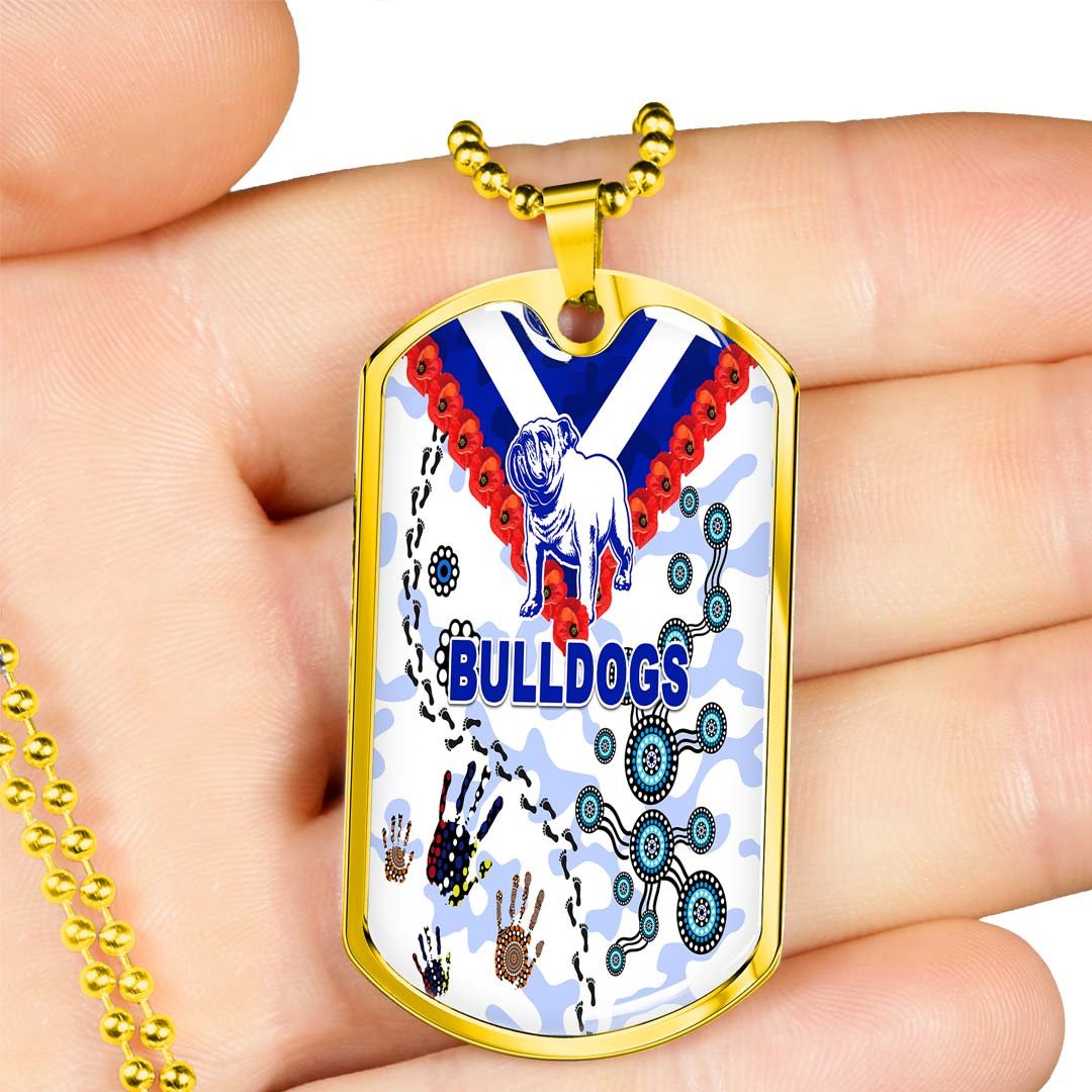 Vibe Hoodie Dog Tag - Canterbury-Bankstown Bulldogs Anzac Day New - Rugby Team Dog Tag