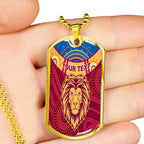 Vibe Hoodie Dog Tag - (Custom) Brisbane Broncos Simple Style - Rugby Team Dog Tag