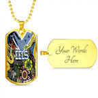 Vibe Hoodie Dog Tag - Parramatta Eels Indigenous Naidoc Royal - Rugby Team Dog Tag