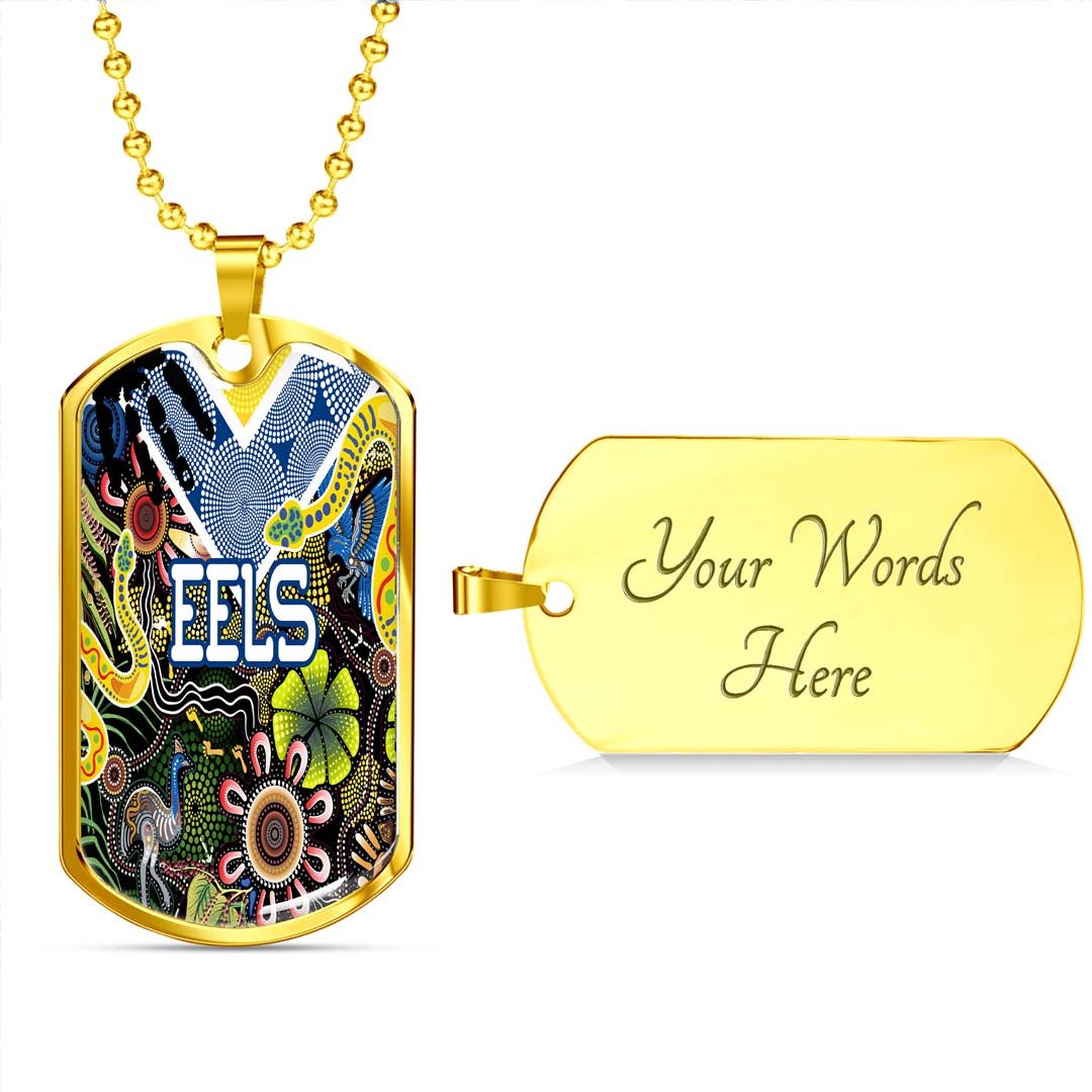 Vibe Hoodie Dog Tag - Parramatta Eels Indigenous Naidoc Royal - Rugby Team Dog Tag