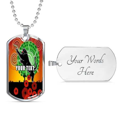 Vibe Hoodie Dog Tag - (Custom) Penrith Panthers Poppy Anzac Lest We Forget - Rugby Team Dog Tag