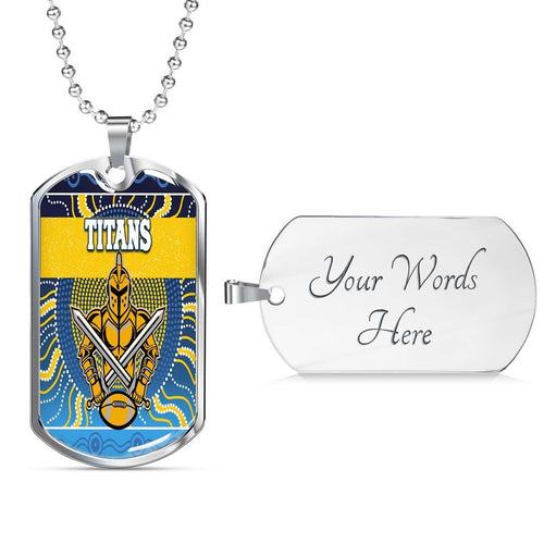 Vibe Hoodie Dog Tag - (Custom) Gold Coast Titans Victorian Vibes - Rugby Team Dog Tag