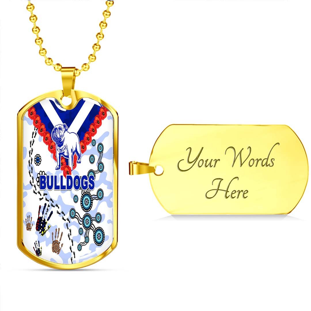 Vibe Hoodie Dog Tag - Canterbury-Bankstown Bulldogs Anzac Day New - Rugby Team Dog Tag