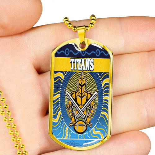 Vibe Hoodie Dog Tag - Gold Coast Titans Naidoc New - Rugby Team Dog Tag
