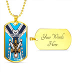 Vibe Hoodie Dog Tag - (Custom) Gold Coast Titans Simple Indigenous - Rugby Team Dog Tag