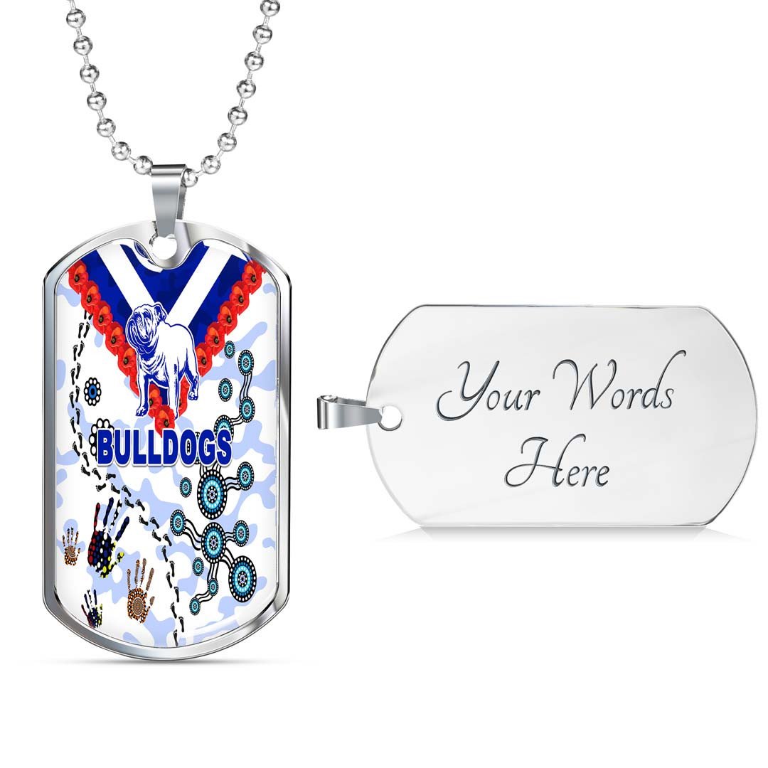 Vibe Hoodie Dog Tag - Canterbury-Bankstown Bulldogs Anzac Day New - Rugby Team Dog Tag