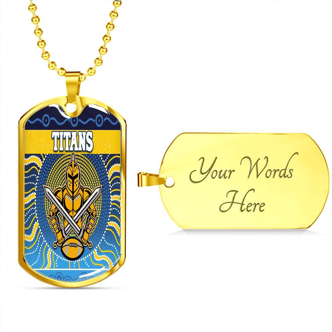 Vibe Hoodie Dog Tag - Gold Coast Titans Naidoc New - Rugby Team Dog Tag